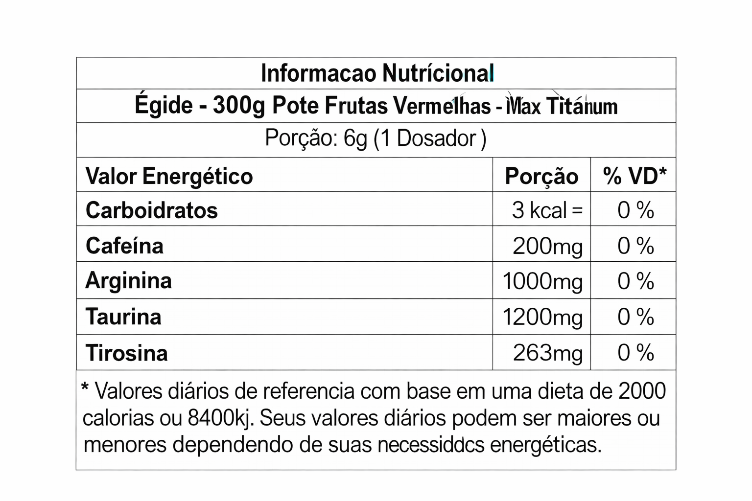 PRÉ TREINO ÉGIDE POTE SABOR FRUTAS VERMELHAS 300G
