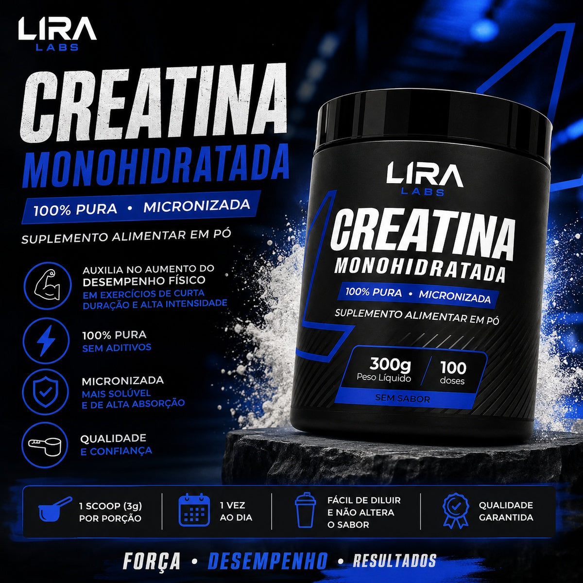 CREATINA LIRA LABS 300 GRAMAS
