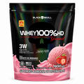 WHEY 100% HD 3 W REFIL BLACK SKULL SORVETE DE MORANGO GOURMET 900 GR