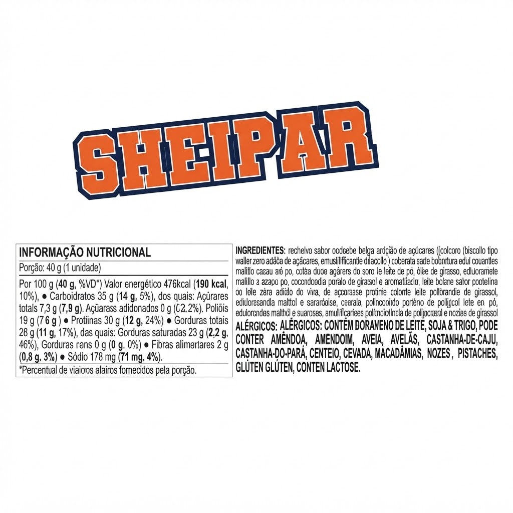 ChocoBARPROTEIN Oz SHEIPAR 40G ZERO AÇUAR