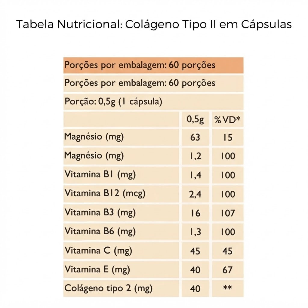 VITA PREMIUM COLAGENO TIPO II+MAG.+VITC/ 60 CÁPS