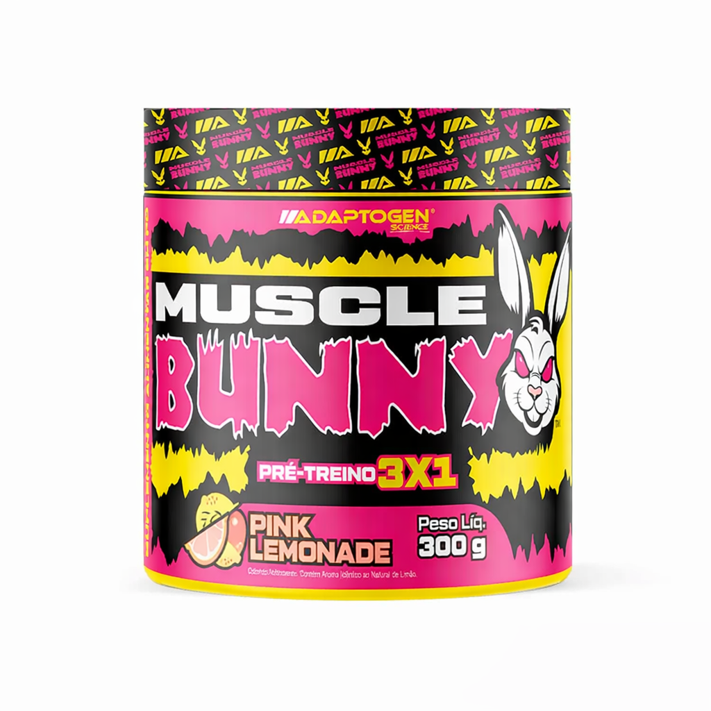 PRÉ -TREINO ADAPTOGEM MUSCLE BUNNY PINK  LEMONADE 300G