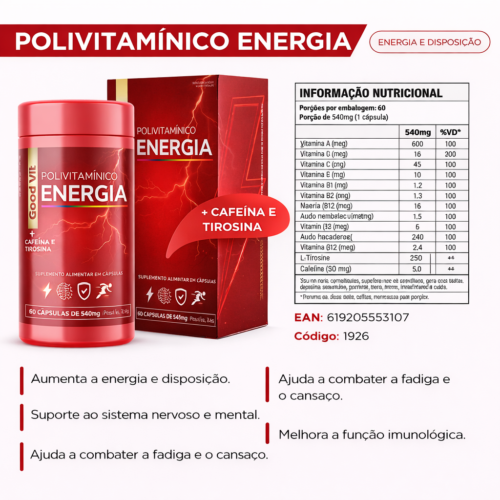 POLIVITAMINICO GOOD VIT ENERGIA C/60 CPS