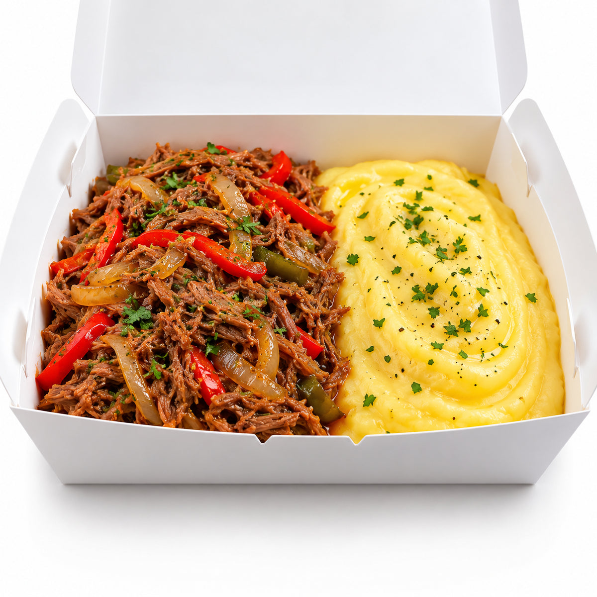 Marmita Congelada Fits Carne Desfiada com Pure de Batata  300gr