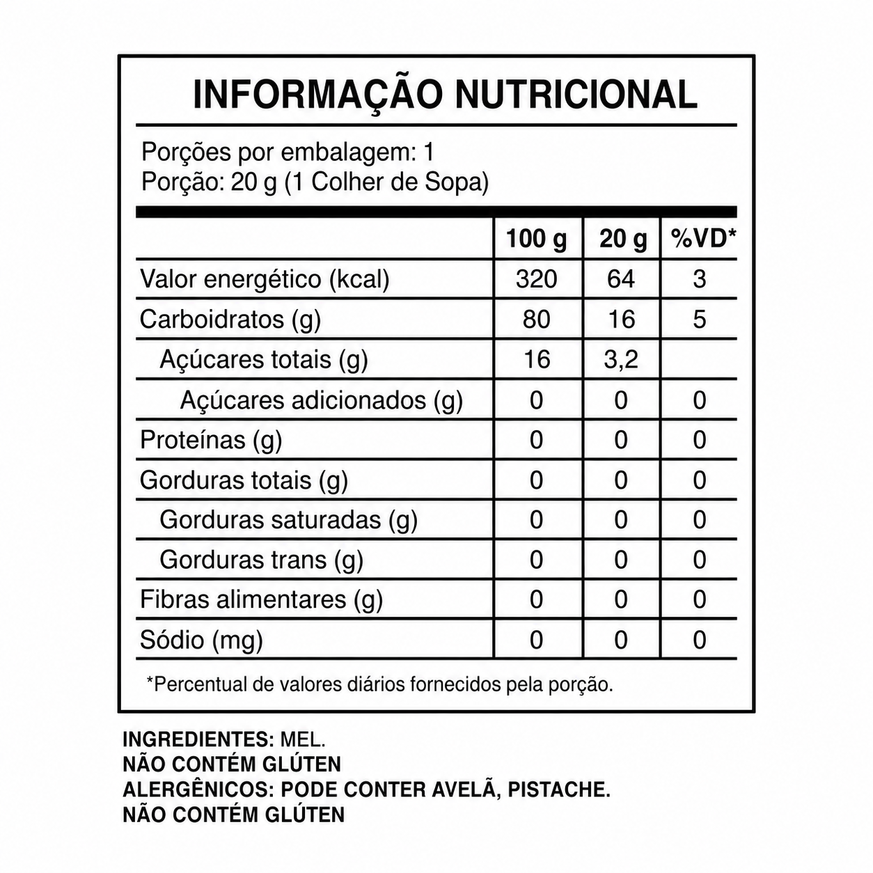MEL BIOMA PANTANAL SILVESTRE ORGÂNICO 300g