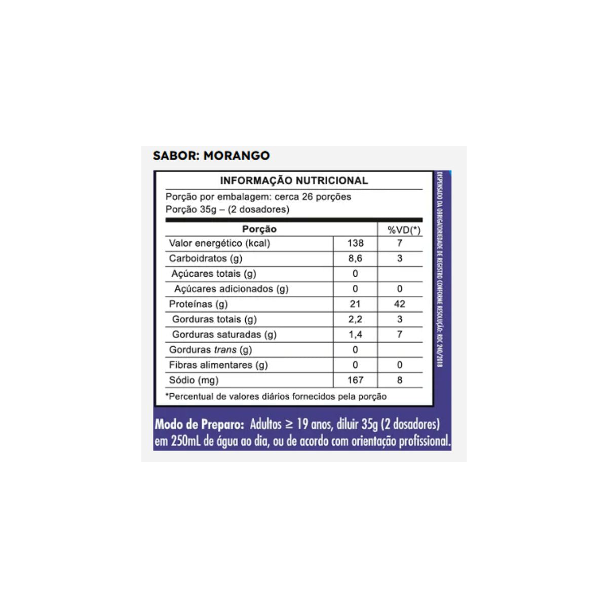 GODS WHEY 100% 900G MORANGO (POUCH)