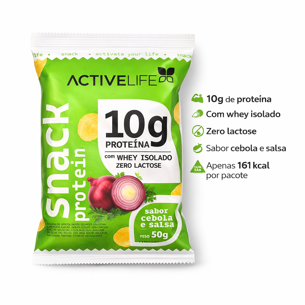ACTIVE LIFE SALGADINHO MILHO PROTEICO CEBOLA E SALSA 50G