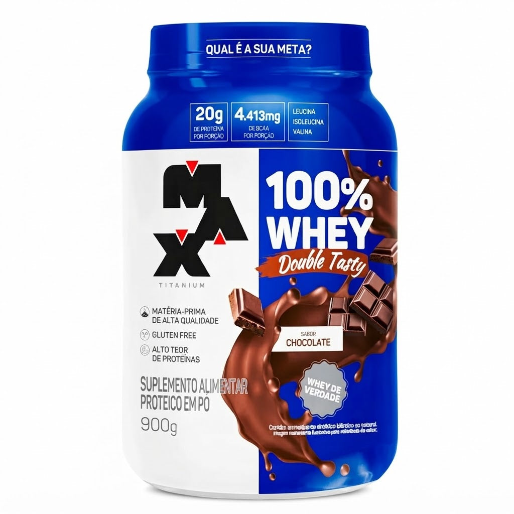 WHEY 100%  DOUBLE TASTY POTE CHOCOLATE 900G
