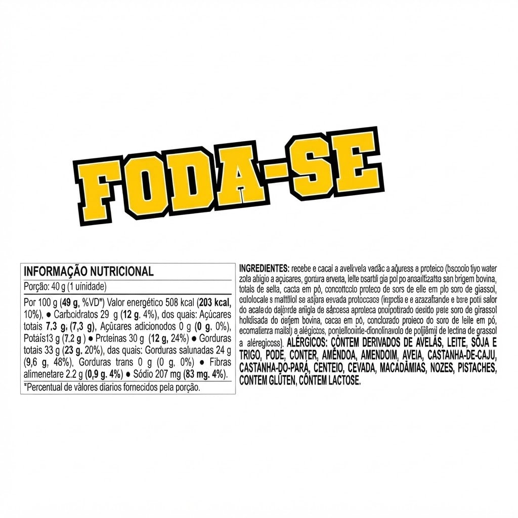 ChocoBARPROTEIN Oz  FODA-SE  40G ZERO AÇUAR