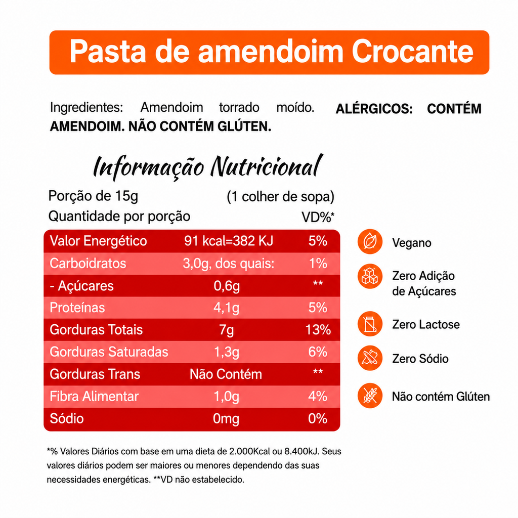 PASTA DE AMENDOIM POWER ONE INTEGRAL CROCANTE 1kg