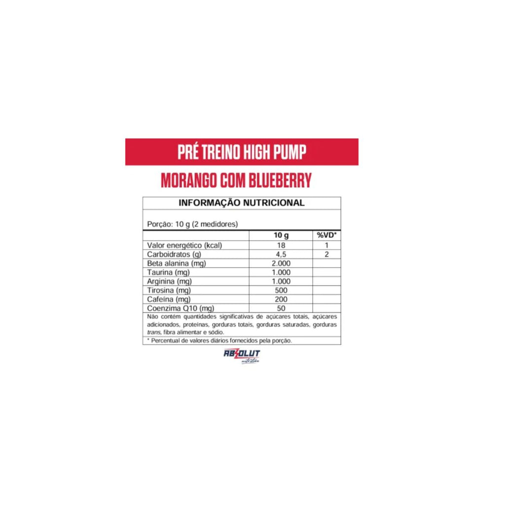 ABS HIGH PUMP MORANGO C/ BLUEBERRY 300G