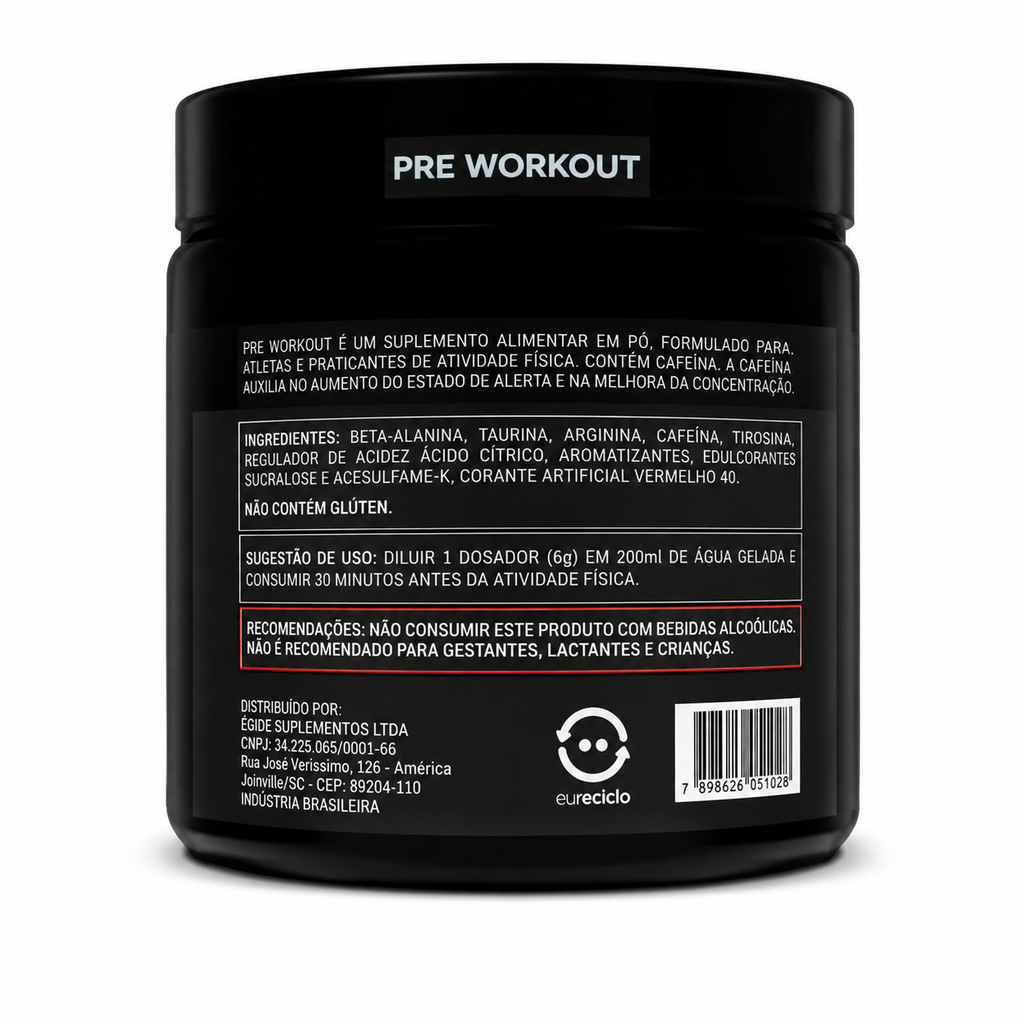 PRÉ TREINO ÉGIDE POTE AÇAI COM GUARANA 300G