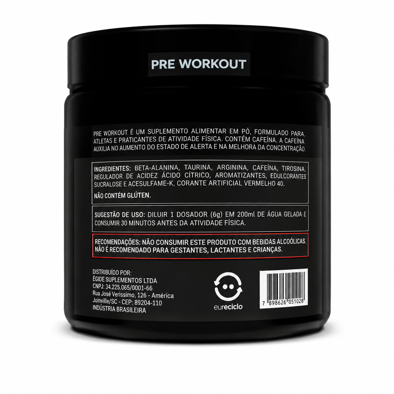 PRÉ TREINO ÉGIDE POTE AÇAI COM GUARANA 300G
