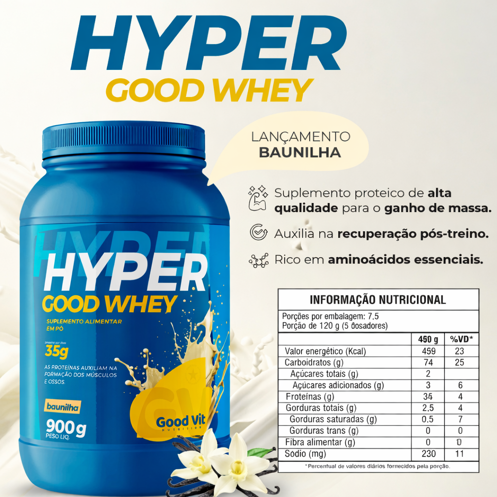 GOOD VIT HYPER WHEY BAUNILHA 900G