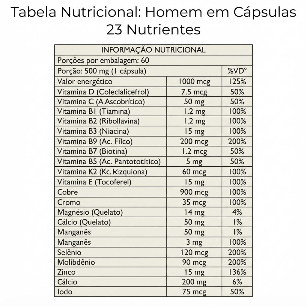 VITA PREMIUM MULTIVITAMÍNICO HOMEM C/ 60 CÁPS