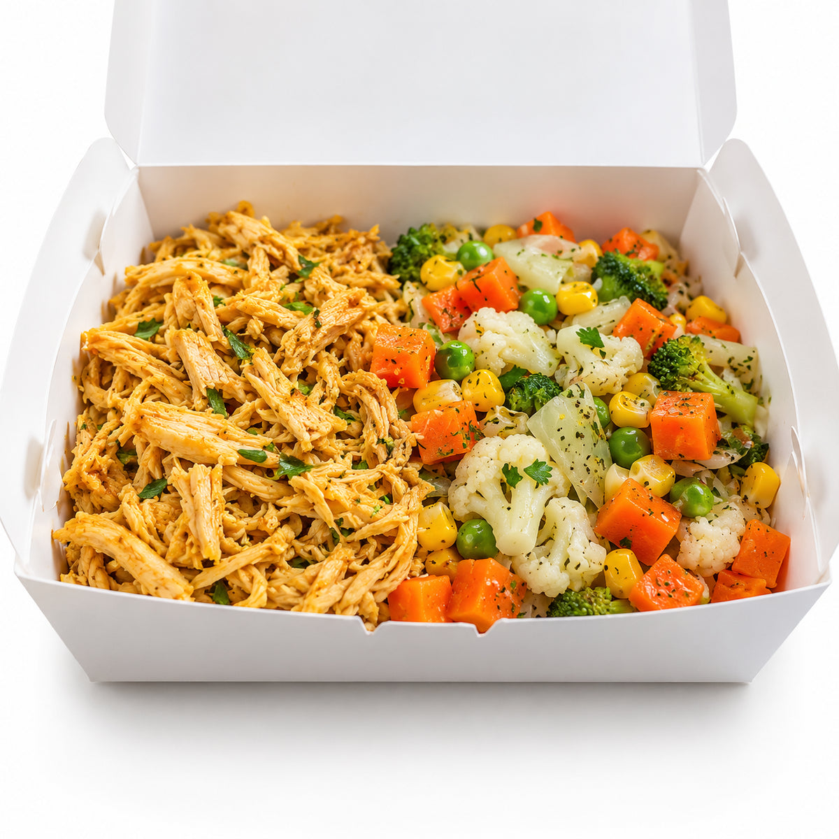 Marmita Congelada Fits  Frango Desfiado com Seleta de Legumes 300gr