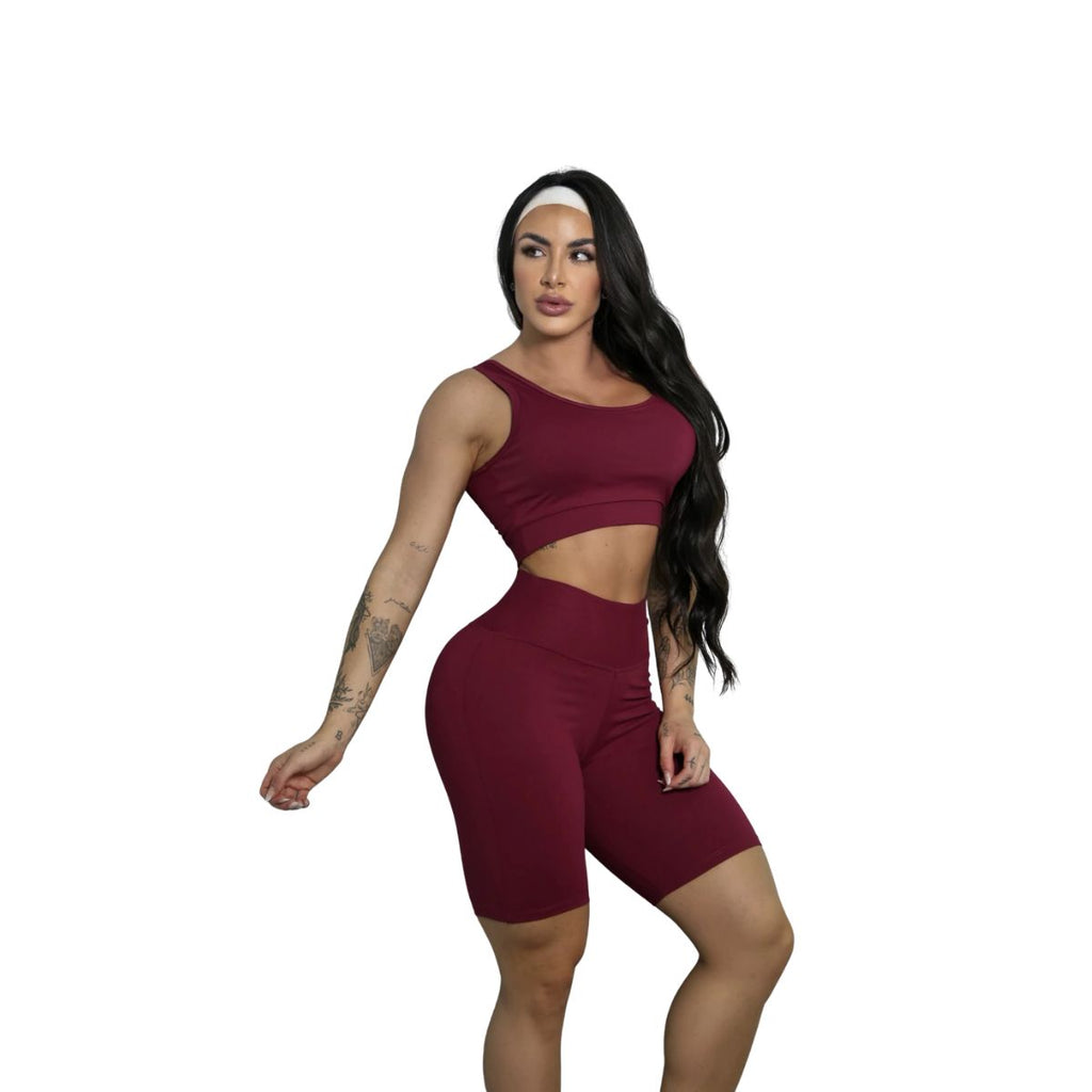 CONJUNTO BERMUDA E TOP POLIAMIDA