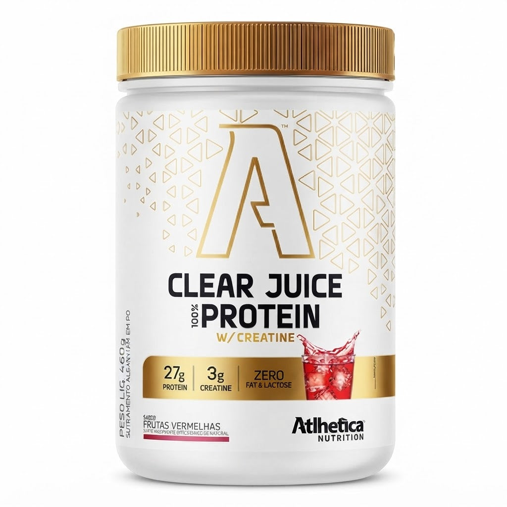 CLEAR JUICE ATLHETICA 100% PROTEIN FRUTAS VERMELHAS 480G