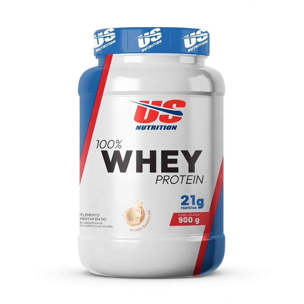 WHEY US NUTRITION 100% BAUNILHA PT 900GR