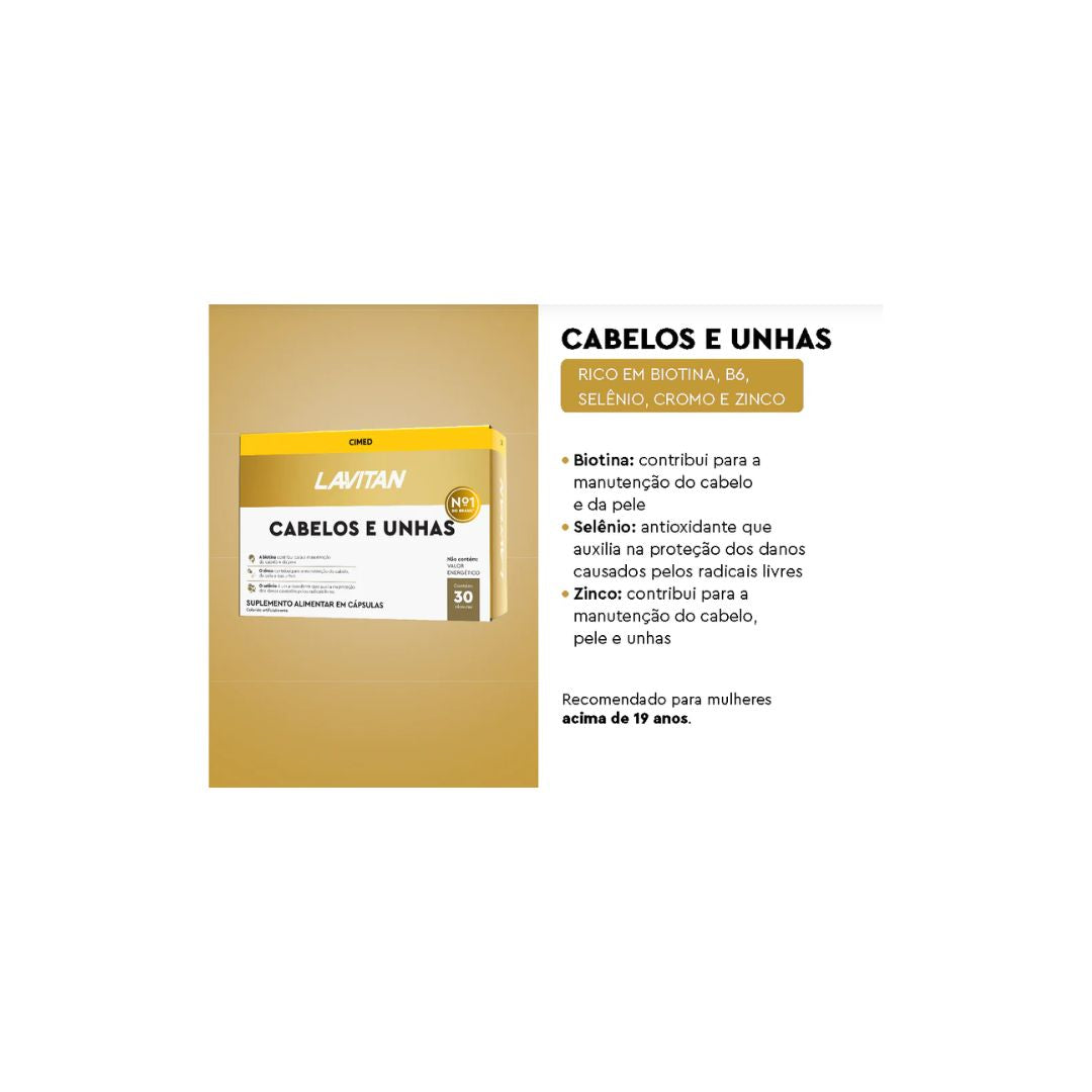LAVITAN VIT CABELOS E UNHAS CAP 2 BL X15