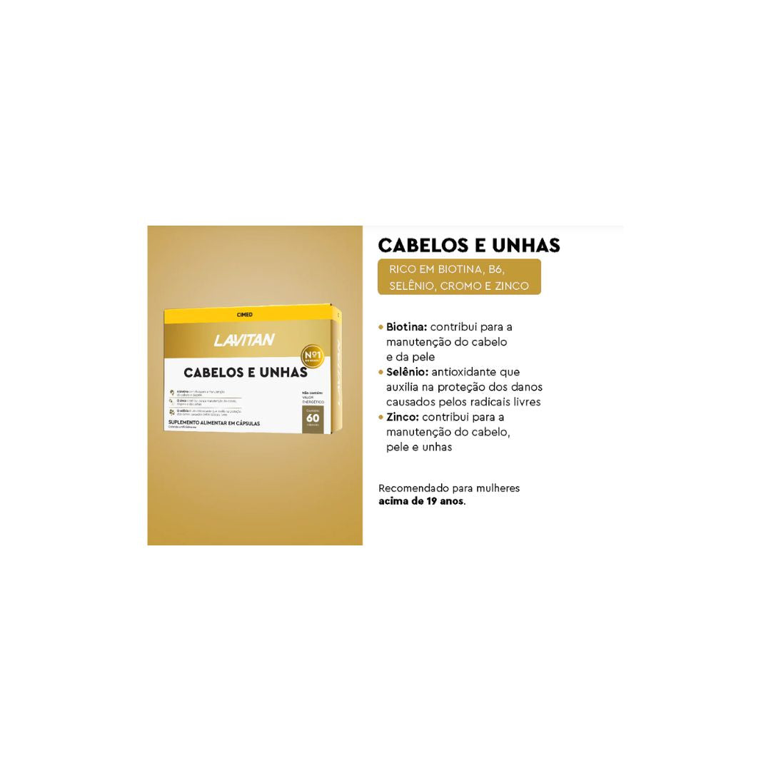 LAVITAN VIT CABELOS E UNHAS CAP 4 BL X15