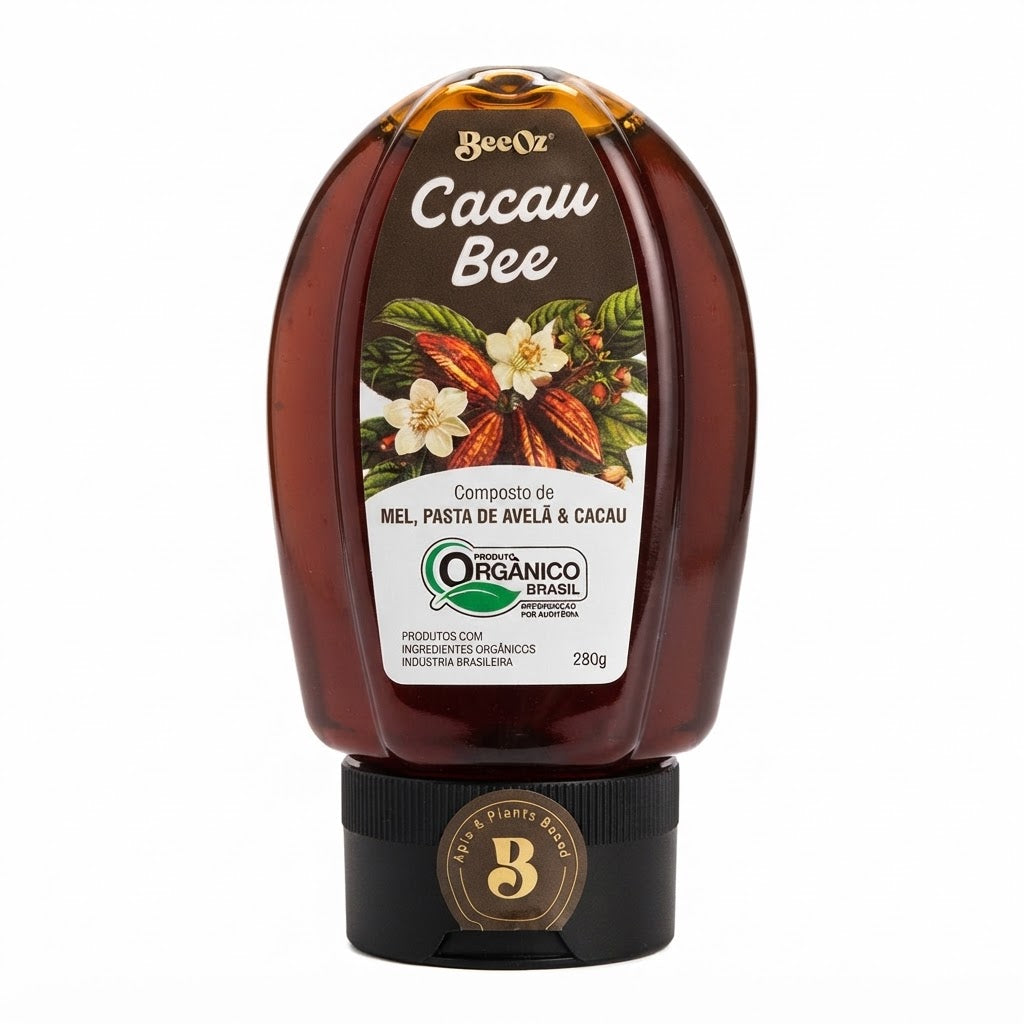 CACAU  BEE ORGANICO  TRADICIONAL MEL, CACAU, AVELAM  280g