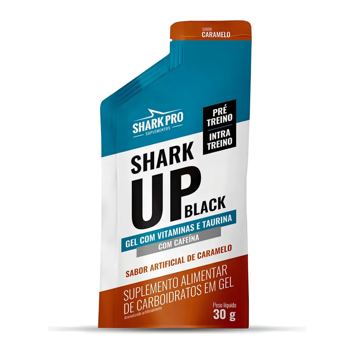 SHARK-UP BLACK GEL CARAMELO DE 30G