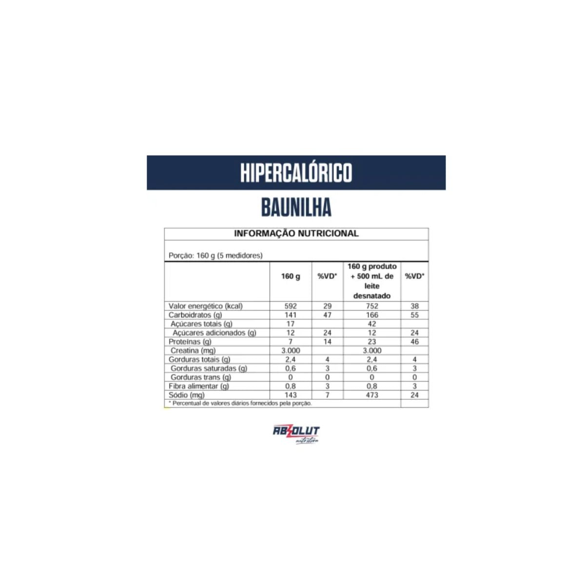 BL HIPERCALORICO BAUNILHA 3KG