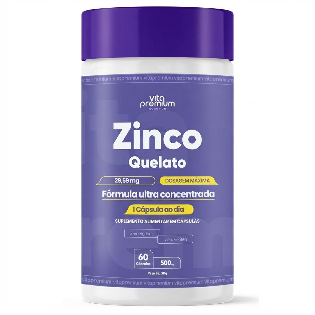 VITA PREMIUM ZINCO QUELATO C/ 60 CÁPS