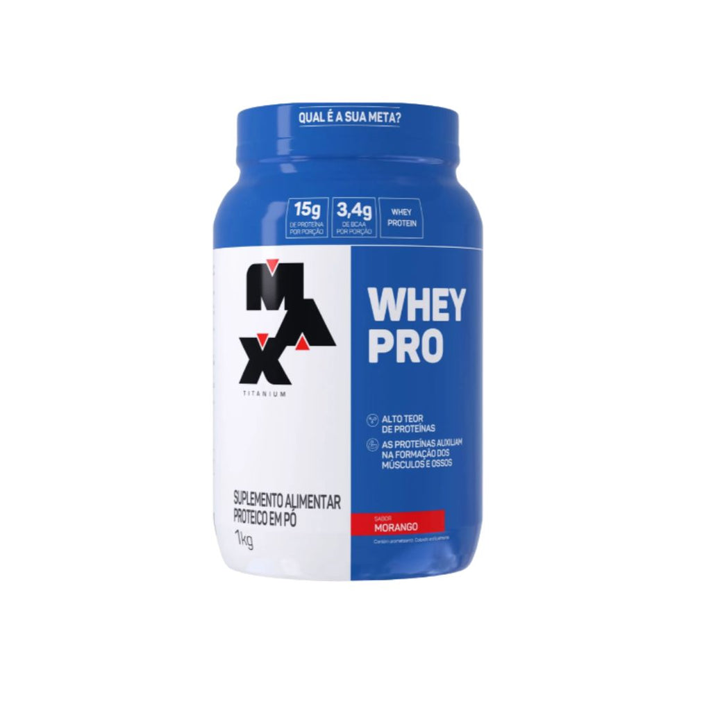 WHEY PRO POTE MAXTITANIUM 1 KG MORANGO
