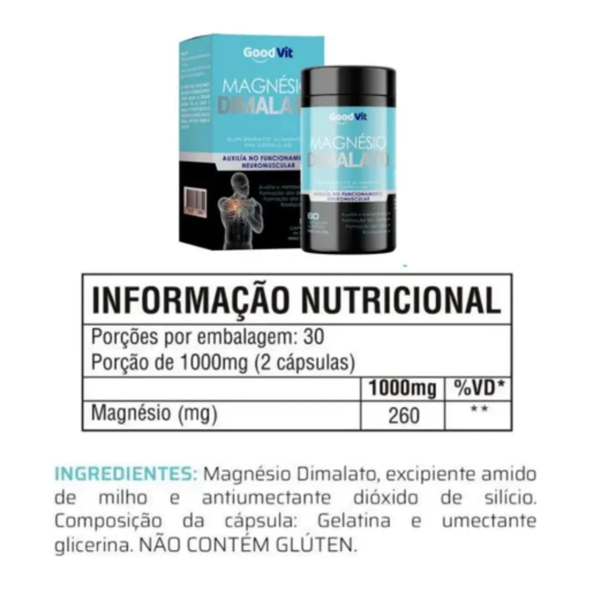 GOOD VIT MAGNESIO DIMALATO 260MG 60 CAPS