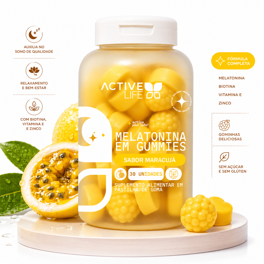 ACTIVE LIFE GUMMY MELATONINA MARACUJA 30 GOMAS