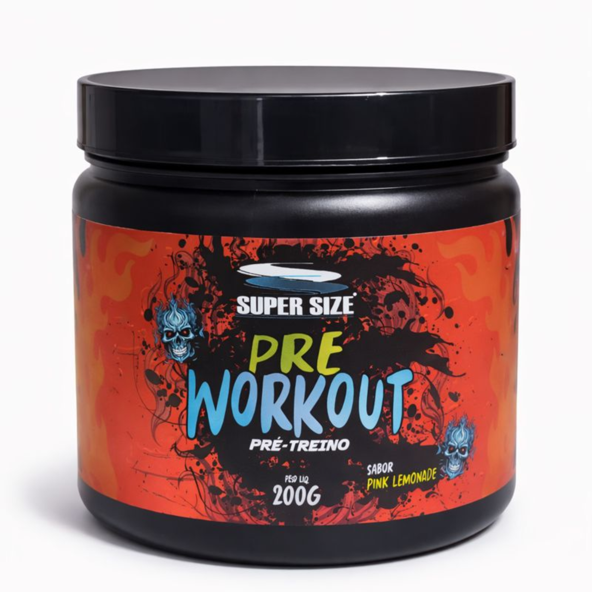 PRÉ TREINO ENERGETICO SUPER SIZE PINK LIMONADE 200g