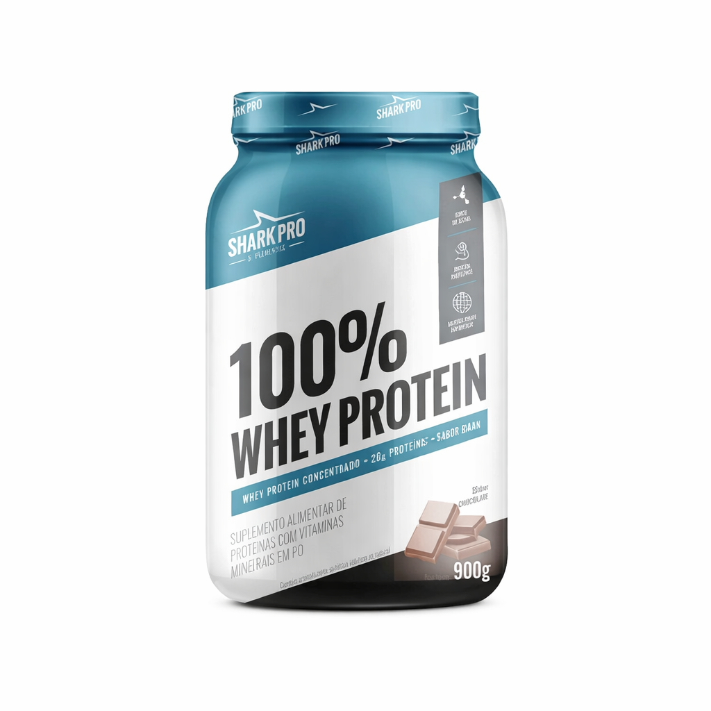 100% WHEY PROTEIN CHOCOLATE POTE 900G